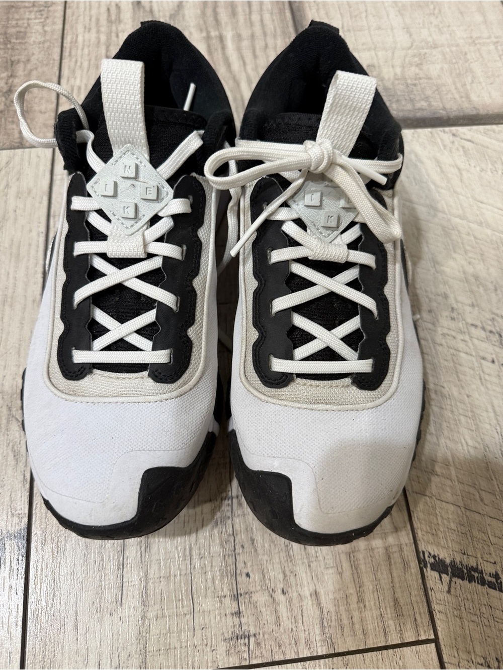 Nike Kids Black and White Lace-Up Sneakers